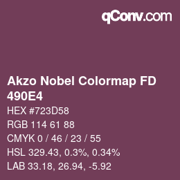 Color code: Akzo Nobel Colormap FD - 490E4 | qconv.com