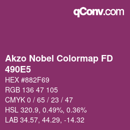 Color code: Akzo Nobel Colormap FD - 490E5 | qconv.com