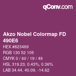 Color code: Akzo Nobel Colormap FD - 490E6 | qconv.com