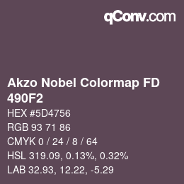 Color code: Akzo Nobel Colormap FD - 490F2 | qconv.com