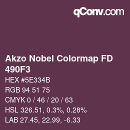 カラーコード: Akzo Nobel Colormap FD - 490F3 | qconv.com