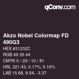 Code couleur: Akzo Nobel Colormap FD - 490G3 | qconv.com
