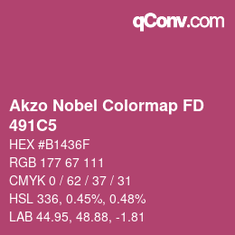 Código de color: Akzo Nobel Colormap FD - 491C5 | qconv.com