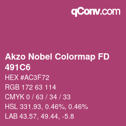 Color code: Akzo Nobel Colormap FD - 491C6 | qconv.com