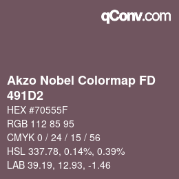 Color code: Akzo Nobel Colormap FD - 491D2 | qconv.com