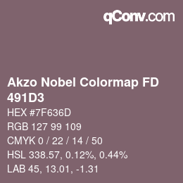 Código de color: Akzo Nobel Colormap FD - 491D3 | qconv.com