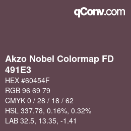 Color code: Akzo Nobel Colormap FD - 491E3 | qconv.com