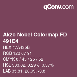 Color code: Akzo Nobel Colormap FD - 491E4 | qconv.com