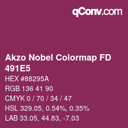 Código de color: Akzo Nobel Colormap FD - 491E5 | qconv.com
