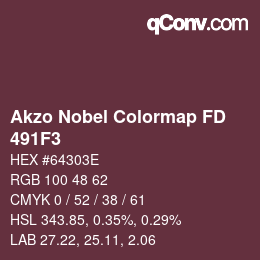 Color code: Akzo Nobel Colormap FD - 491F3 | qconv.com