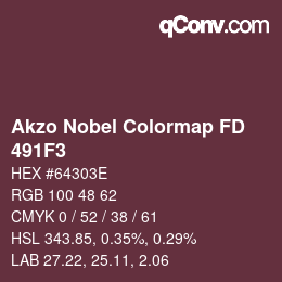 Código de color: Akzo Nobel Colormap FD - 491F3 | qconv.com