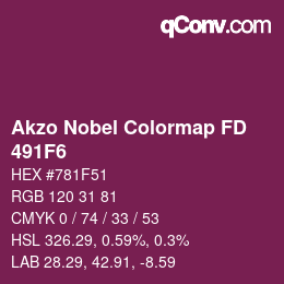 Color code: Akzo Nobel Colormap FD - 491F6 | qconv.com