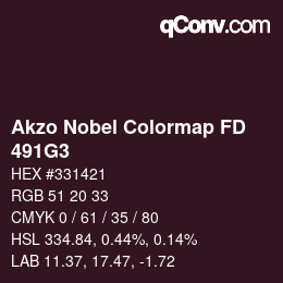 Color code: Akzo Nobel Colormap FD - 491G3 | qconv.com