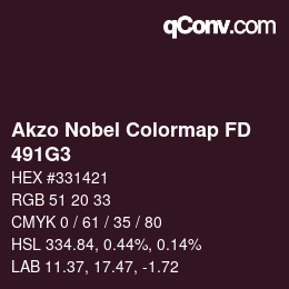 Color code: Akzo Nobel Colormap FD - 491G3 | qconv.com