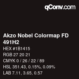 Código de color: Akzo Nobel Colormap FD - 491H2 | qconv.com