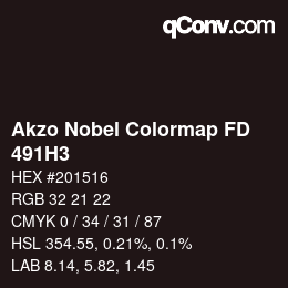 Code couleur: Akzo Nobel Colormap FD - 491H3 | qconv.com
