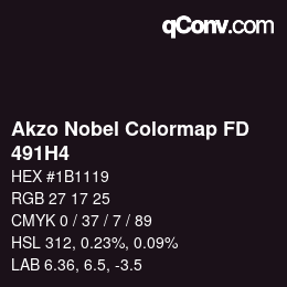 Código de color: Akzo Nobel Colormap FD - 491H4 | qconv.com