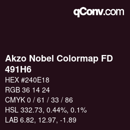 Código de color: Akzo Nobel Colormap FD - 491H6 | qconv.com