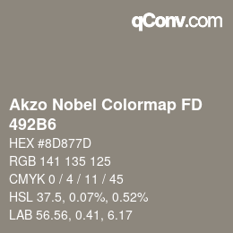 Código de color: Akzo Nobel Colormap FD - 492B6 | qconv.com