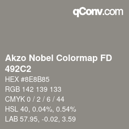 Color code: Akzo Nobel Colormap FD - 492C2 | qconv.com