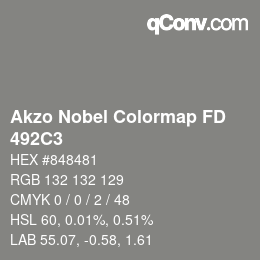 Farbcode: Akzo Nobel Colormap FD - 492C3 | qconv.com