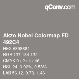 Farbcode: Akzo Nobel Colormap FD - 492C4 | qconv.com