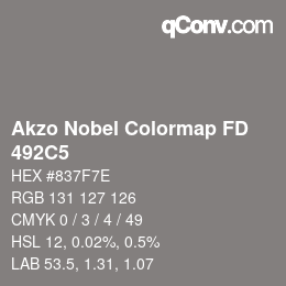 Code couleur: Akzo Nobel Colormap FD - 492C5 | qconv.com