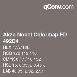 Code couleur: Akzo Nobel Colormap FD - 492D4 | qconv.com