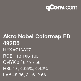 Color code: Akzo Nobel Colormap FD - 492D5 | qconv.com