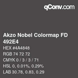 Color code: Akzo Nobel Colormap FD - 492E4 | qconv.com