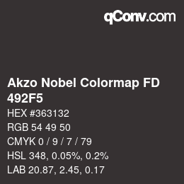 Color code: Akzo Nobel Colormap FD - 492F5 | qconv.com