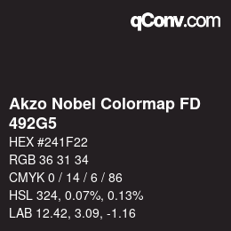 Code couleur: Akzo Nobel Colormap FD - 492G5 | qconv.com