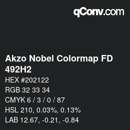 Color code: Akzo Nobel Colormap FD - 492H2 | qconv.com