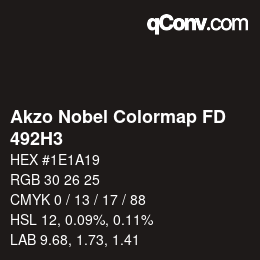 Code couleur: Akzo Nobel Colormap FD - 492H3 | qconv.com