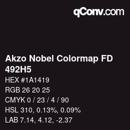 Code couleur: Akzo Nobel Colormap FD - 492H5 | qconv.com