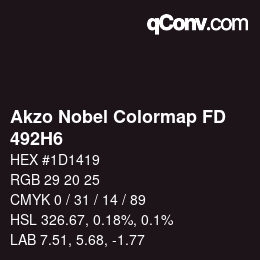 Código de color: Akzo Nobel Colormap FD - 492H6 | qconv.com