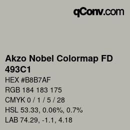 Color code: Akzo Nobel Colormap FD - 493C1 | qconv.com