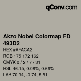 Color code: Akzo Nobel Colormap FD - 493D2 | qconv.com