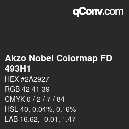 Code couleur: Akzo Nobel Colormap FD - 493H1 | qconv.com