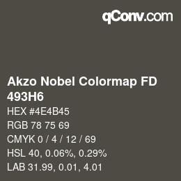 Code couleur: Akzo Nobel Colormap FD - 493H6 | qconv.com