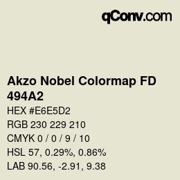 Code couleur: Akzo Nobel Colormap FD - 494A2 | qconv.com