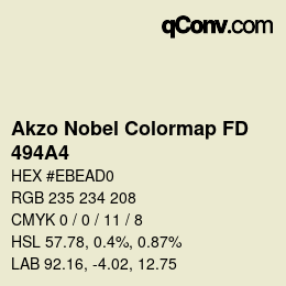 Color code: Akzo Nobel Colormap FD - 494A4 | qconv.com