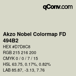 Color code: Akzo Nobel Colormap FD - 494B2 | qconv.com