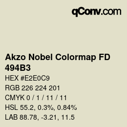 Color code: Akzo Nobel Colormap FD - 494B3 | qconv.com