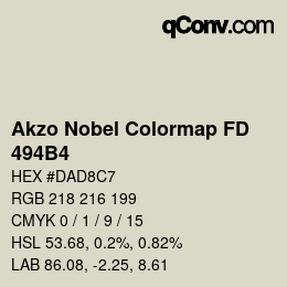 Color code: Akzo Nobel Colormap FD - 494B4 | qconv.com