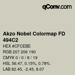 Code couleur: Akzo Nobel Colormap FD - 494C2 | qconv.com