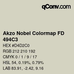 Code couleur: Akzo Nobel Colormap FD - 494C3 | qconv.com