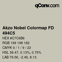Farbcode: Akzo Nobel Colormap FD - 494C5 | qconv.com