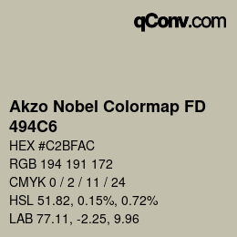 Color code: Akzo Nobel Colormap FD - 494C6 | qconv.com