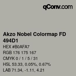 Code couleur: Akzo Nobel Colormap FD - 494D1 | qconv.com